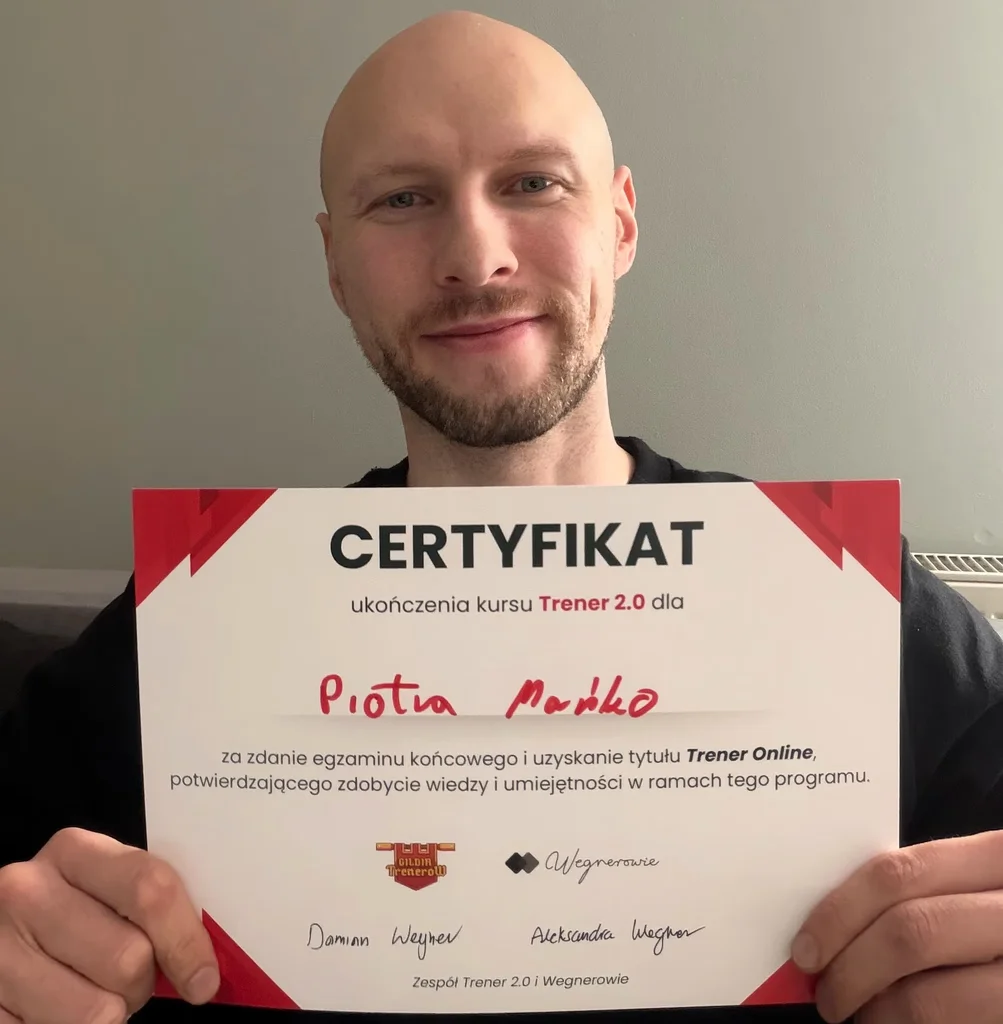 Oficjalny Certyfikat Trener 2.0 - Wzór 4